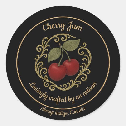 Kers Radiance – Artisan Jam Label (Voorkant)
