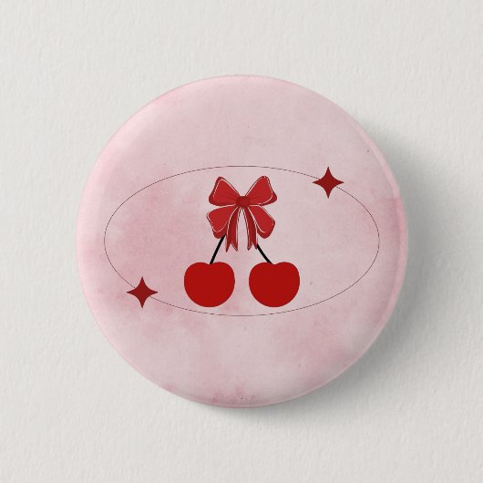 Kers Ronde Button 5,7 Cm (Voorkant)