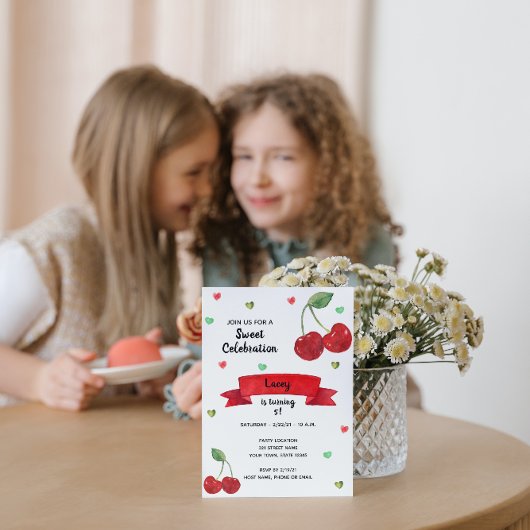 Kers Verjaardagsuitnodiging Kaart