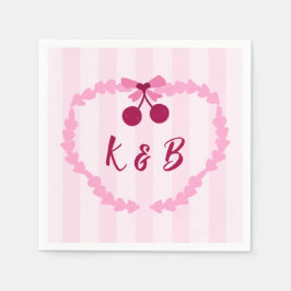 Kers Zoete Roze Bruidsdouche Servetten