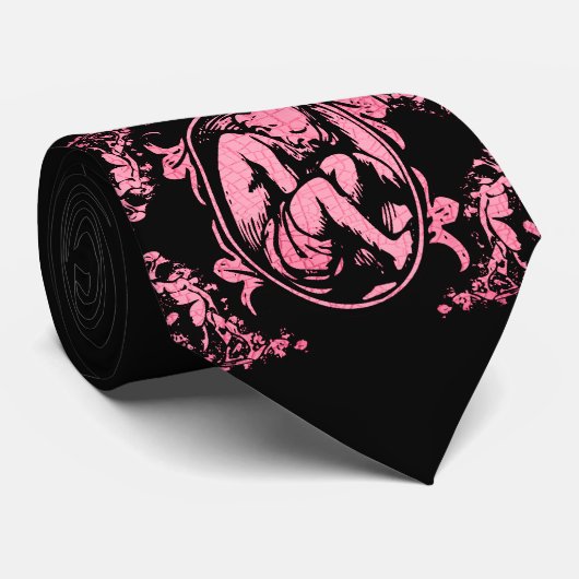 Kersbaars in roze stropdas (Opgerold)