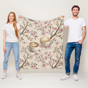 Kersbloesem Coffee Cozy Patroon (6) Fleece Deken