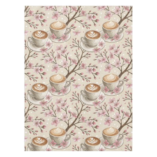 Kersbloesem Coffee Cozy Patroon (6) Tafelkleed (Voorkant)