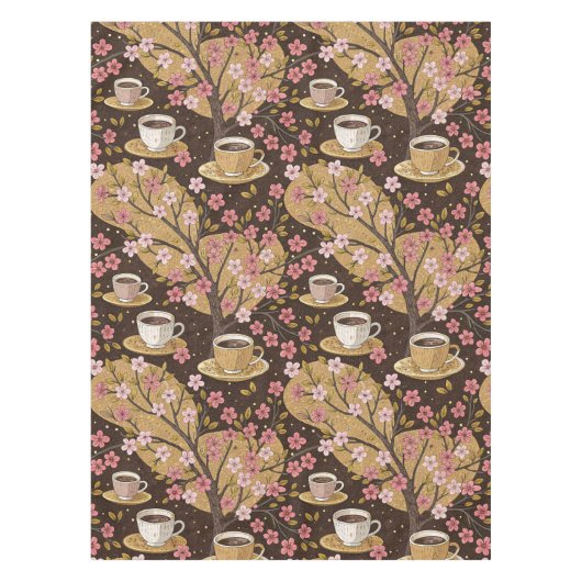 Kersbloesem Coffee Cozy Patroon (8) Tafelkleed (Voorkant)