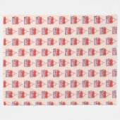Kersbloesem fleece deken (Voorkant (Horizontaal))