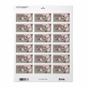 Kersbloesem retour adreslabels. etiket (Full Sheet)