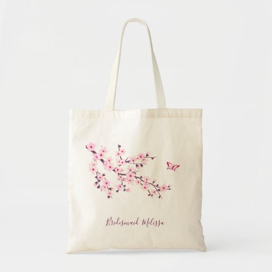 Kersbloesem Roze Maatwerk Tote Bag (Voorkant)