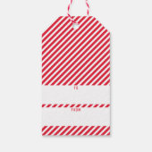 KERSBOOM typografie feestelijk rood Cadeaulabel (Achterkant)