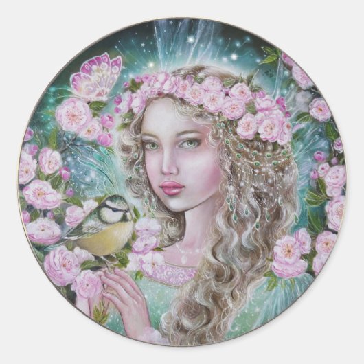 Kersebloesem fee sticker (Voorkant)