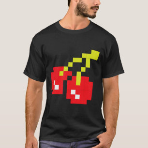 Kersen 80s Videogame Halloween Kostuum Gemakkelijk T-shirt