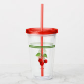 Kersen Acryl Tumbler Acryl Drinkbeker (Voorkant)