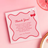 kersen-Baby shower Bedankkaart