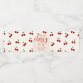 kersen-Baby shower Waterfles Etiket (Enkel label)