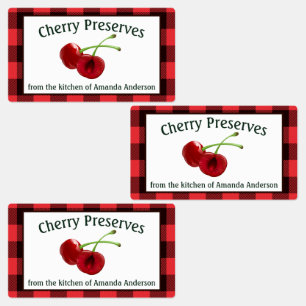 Kersen bewaart kersen Plaid Food Label