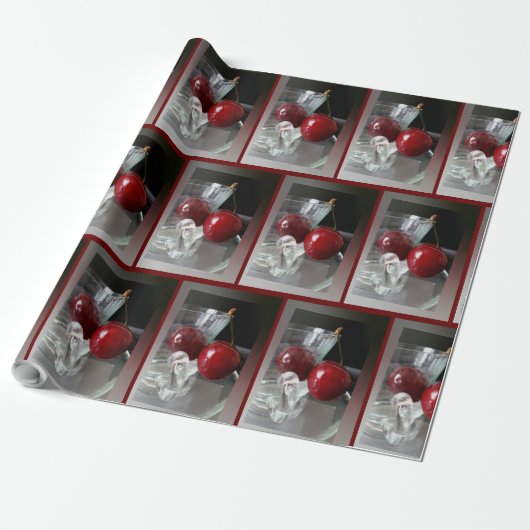 Kersen Cadeaupapier (Uitgerold)