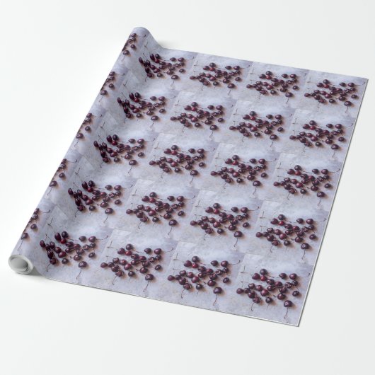 Kersen Cadeaupapier (Uitgerold)