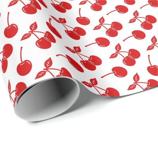 Kersen Cadeaupapier (Rol Hoek)