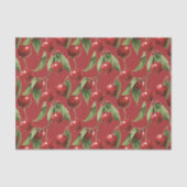 Kersen Cherry Red Pattern Tissuepapier (Voorkant)