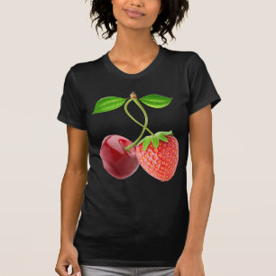 Kersen en aardbei samen t-shirt