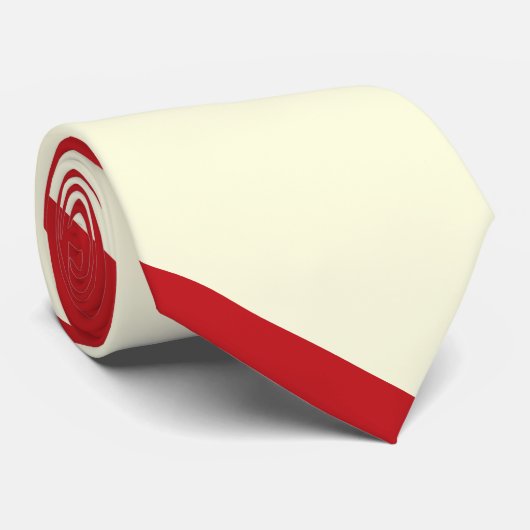 Kersen en Broad University Stripe Stropdas (Opgerold)