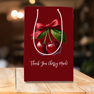 Kersen en een strik - Bedankt Cherry Much Medium Cadeauzakje