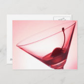 Kersen en glas briefkaart (Voorkant / Achterkant)