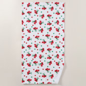 Kersen en stippen strandlaken (Voorkant)