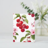 Kersen Feestdagenkaart (Staand voorkant)