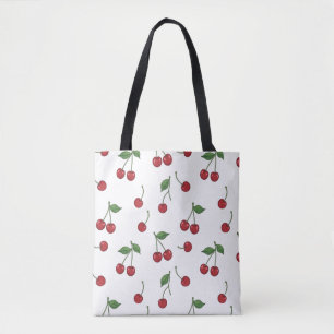 Kersen Fruit Herhalingspatroon Ontwerp Draagtas