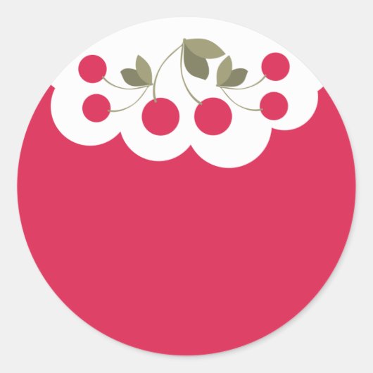 Kersen fruitbakker bakken keuken stickers (Voorkant)