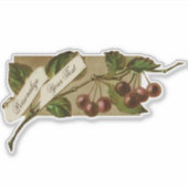   kersen fruitkwekerijwinkel sticker (Voorkant)