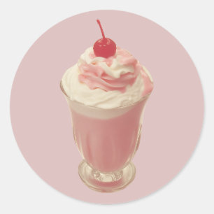  kersen gegarneerd milkshake ronde sticker