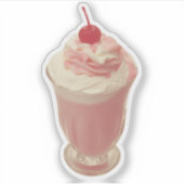  kersen gegarneerd milkshake sticker (Voorkant)
