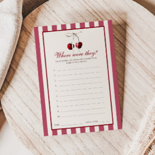 Kersen gestreept Vrijgezellenfeest waar ze Kaarten