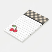 Kersen Gingham Post-It Notities Post-it® Notes (Schuin)