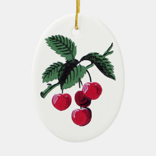  kersen keramisch ornament