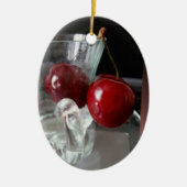 Kersen Keramisch Ornament (Voorkant)