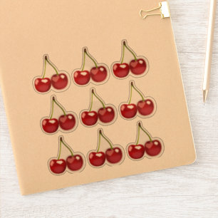 Kersen Kersen Fruit Doorzichtige Stickers