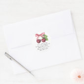 Kersen lint boog Biddende Kaars Label (Envelop)