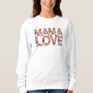 Kersen Mama Love Typography Sweatshirt