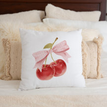 Kersen meisje kamer decor, roze Coquette Bow Cherr
