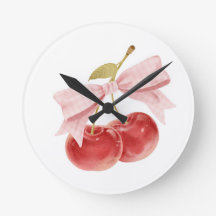 Kersen meisje kamer decor, roze Coquette Bow Cherr