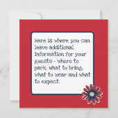 Kersen met Coquette Bows Rood Wit en Blauw Kaart (Achterkant)