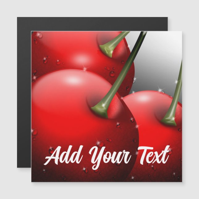 Kersen met dauwdruppels (Voorkant / Achterkant)