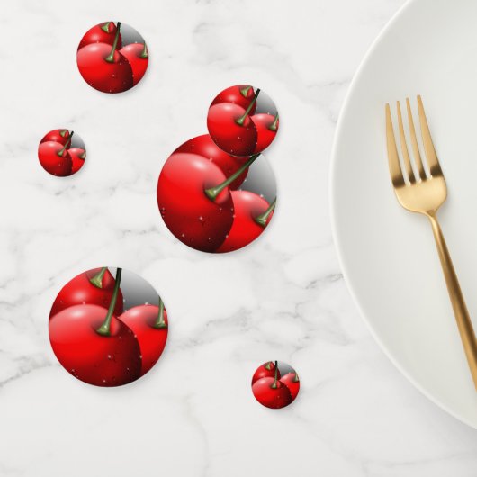 Kersen met dauwdruppels confetti (Groep)