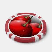 Kersen met dauwdruppels poker chips (Enkel)
