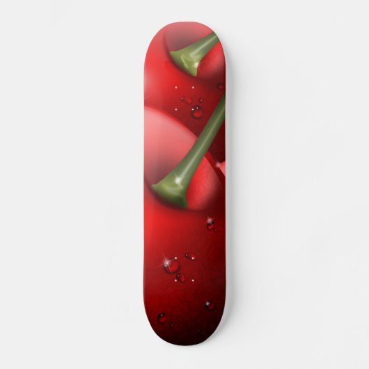 Kersen met dauwdruppels skateboard (Voorkant)