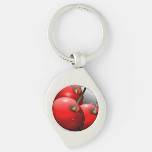 Kersen met dauwdruppels sleutelhanger