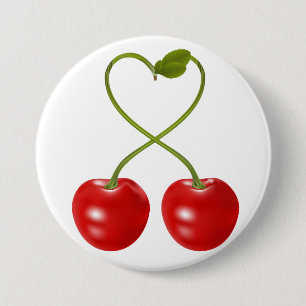 Kersen met gedimde Button