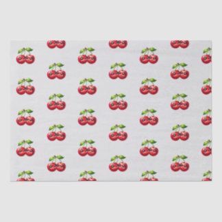 Kersen met smiley gezichten tissuepapier